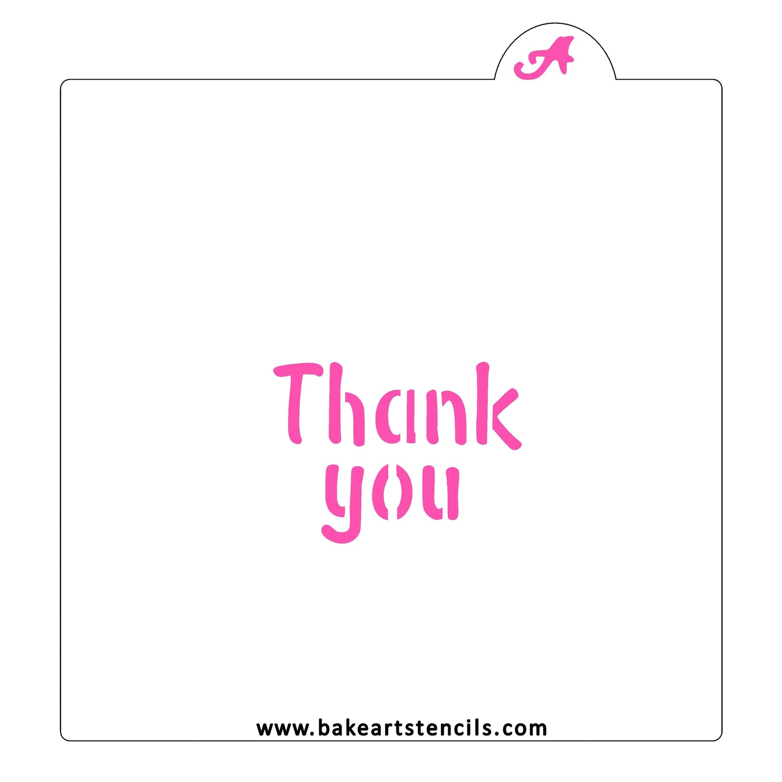 Thank You Cookie Stencil 