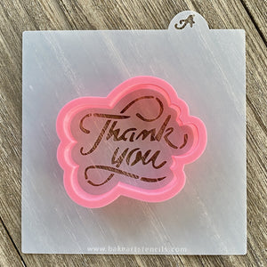 Thank You Cookie Stencil with Cutter