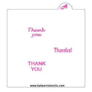 Thank You Oreo Stencil bakeartstencil