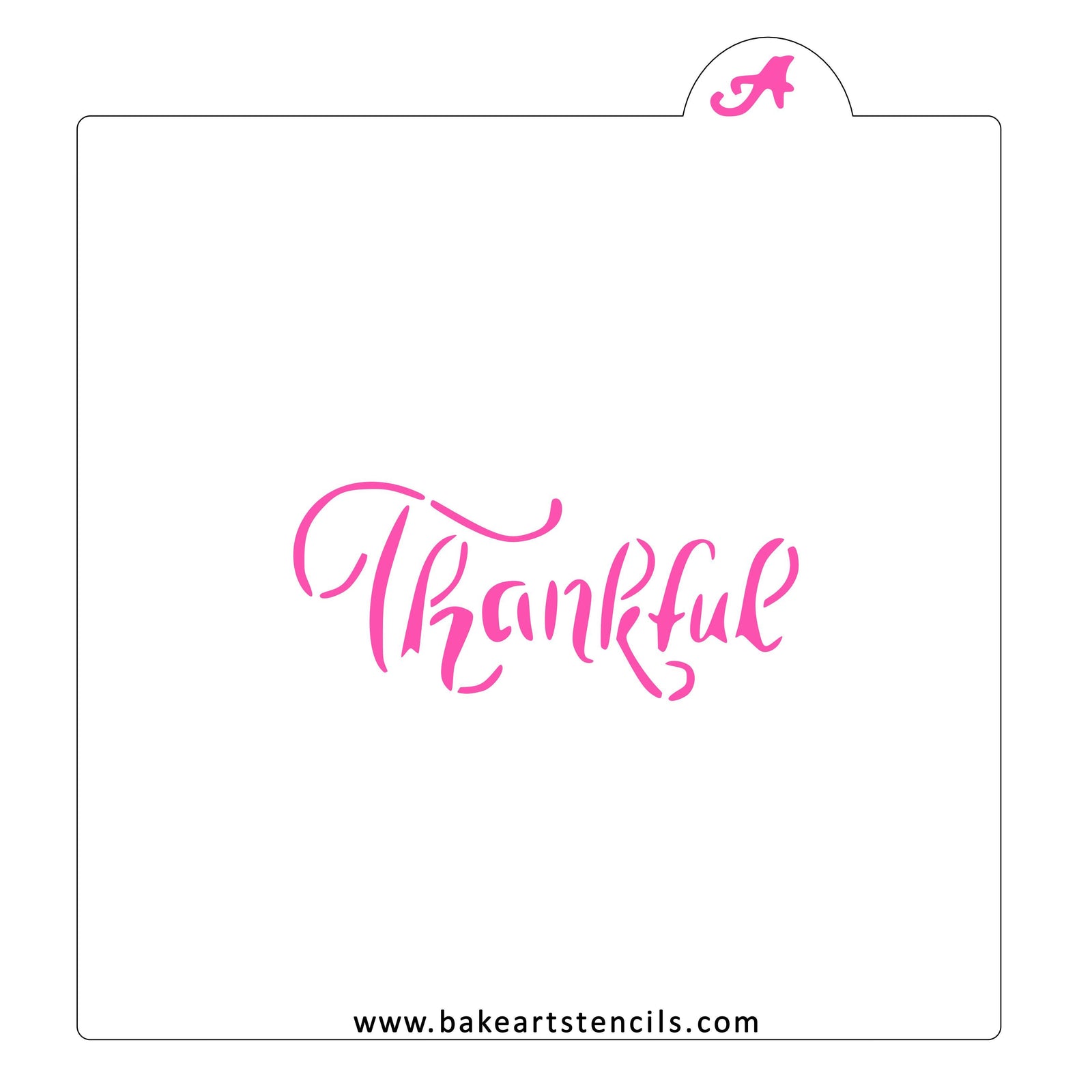 Thankful Cookie Stencil bakeartstencil