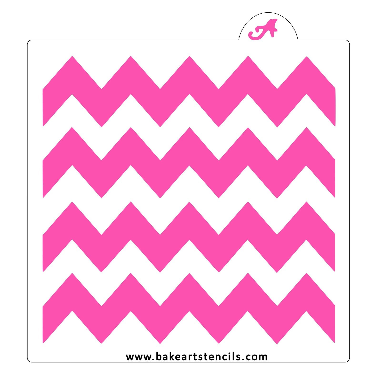 Thick Chevron Stripes Pattern Stencil bakeartstencil
