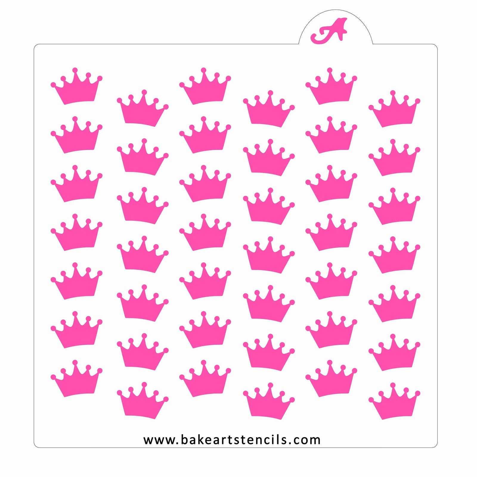 Tiara Pattern Cookie Stencil bakeartstencils