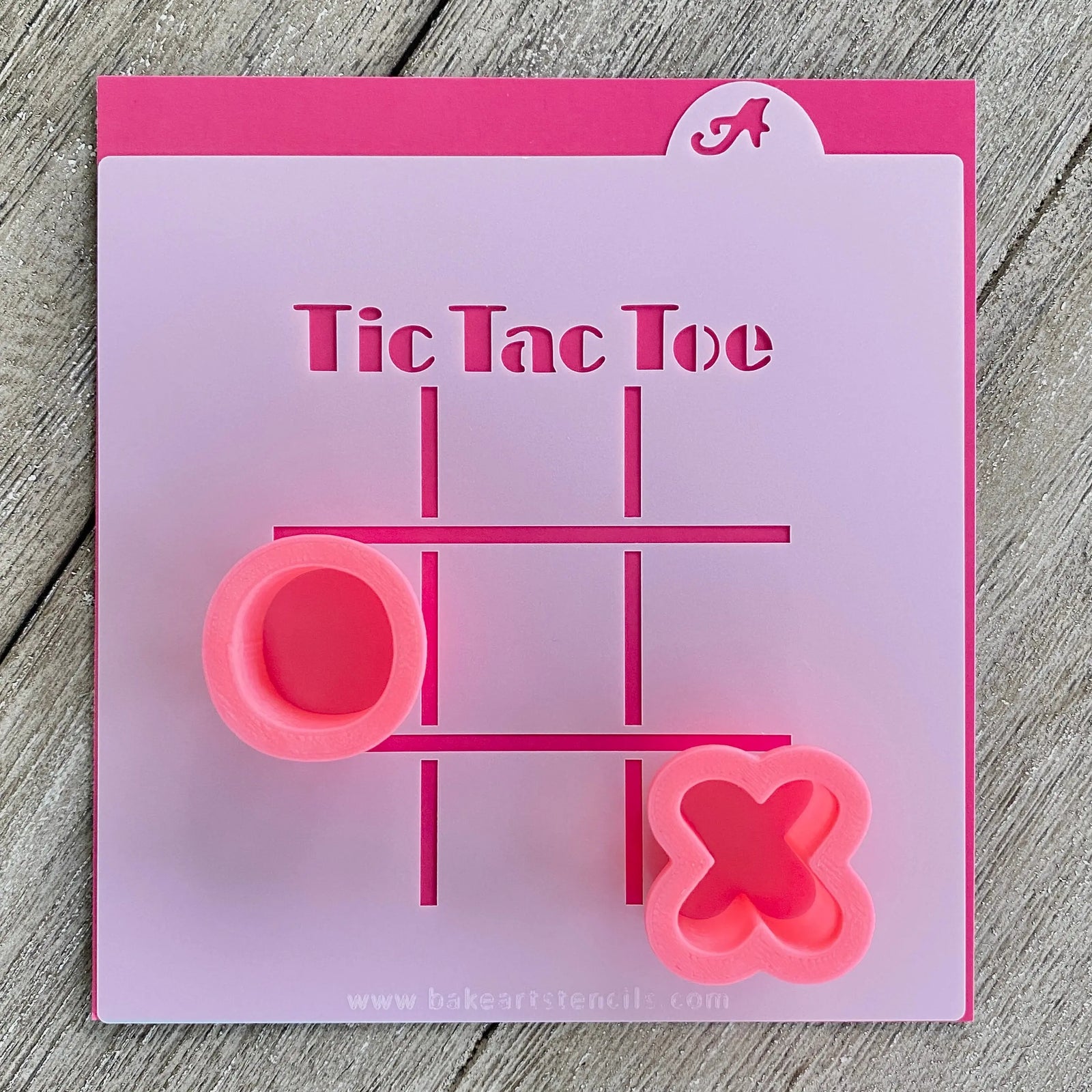Tic Tac Toe Cookie Decorating Set bakeartstencil
