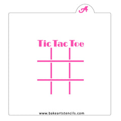 Tic Tac Toe Game Stencil - bakeartstencils