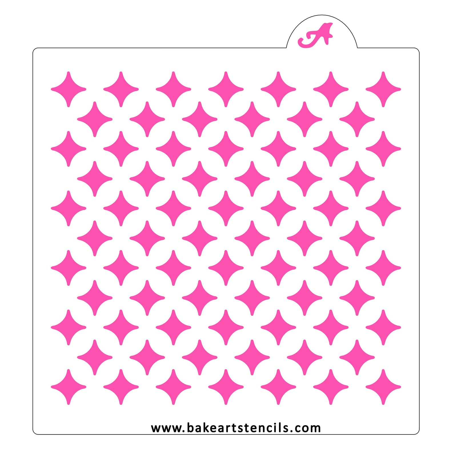 Tiny Four Point Star Stencil bakeartstencil