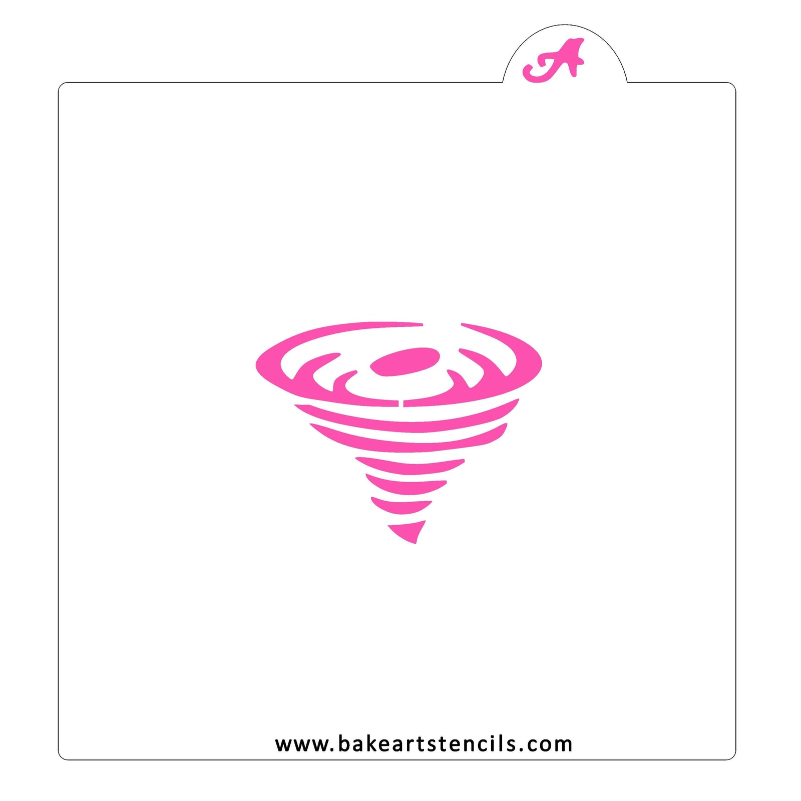 Tornado Storm Cookie Stencil bakeartstencil