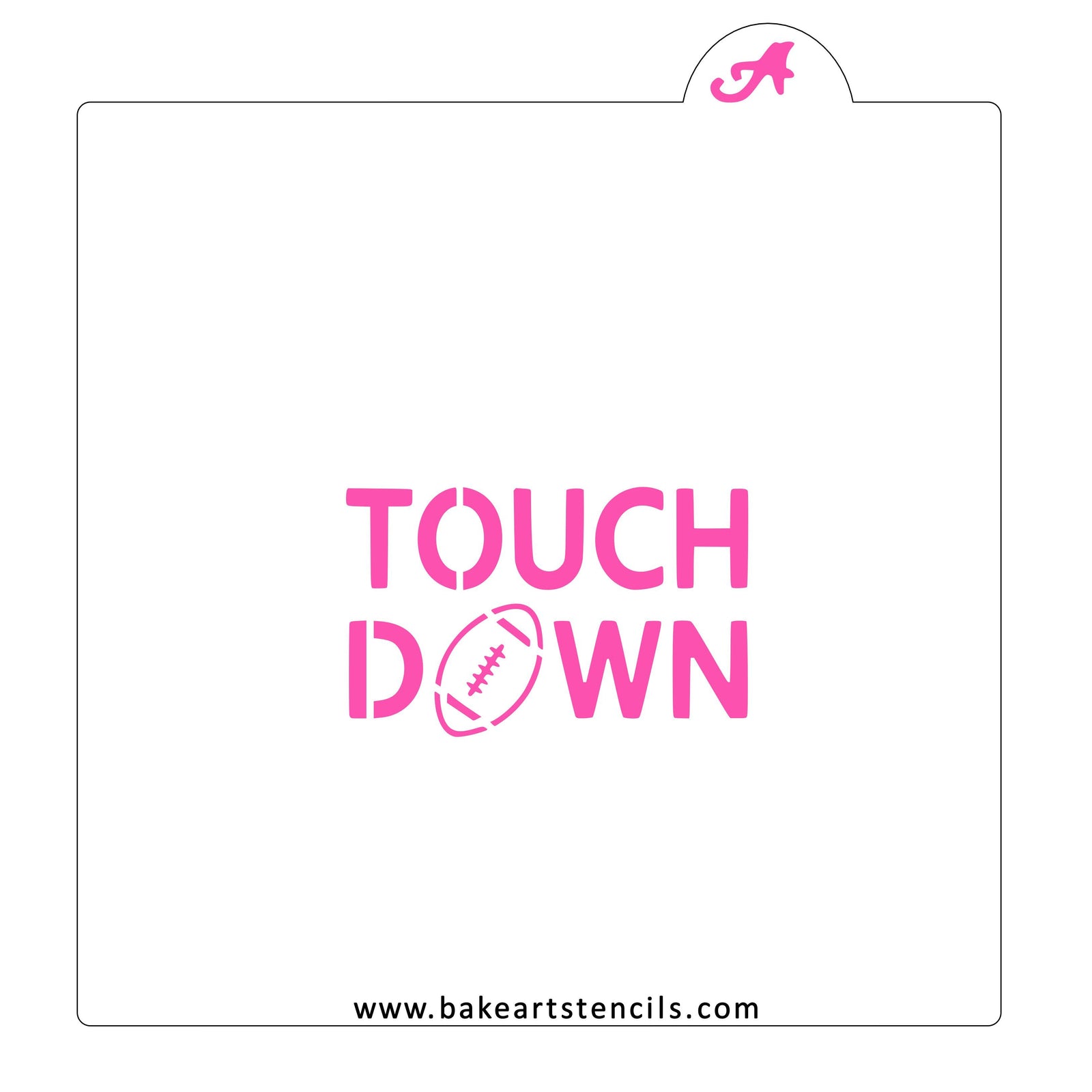 Touchdown Cookie Stencil bakeartstencil