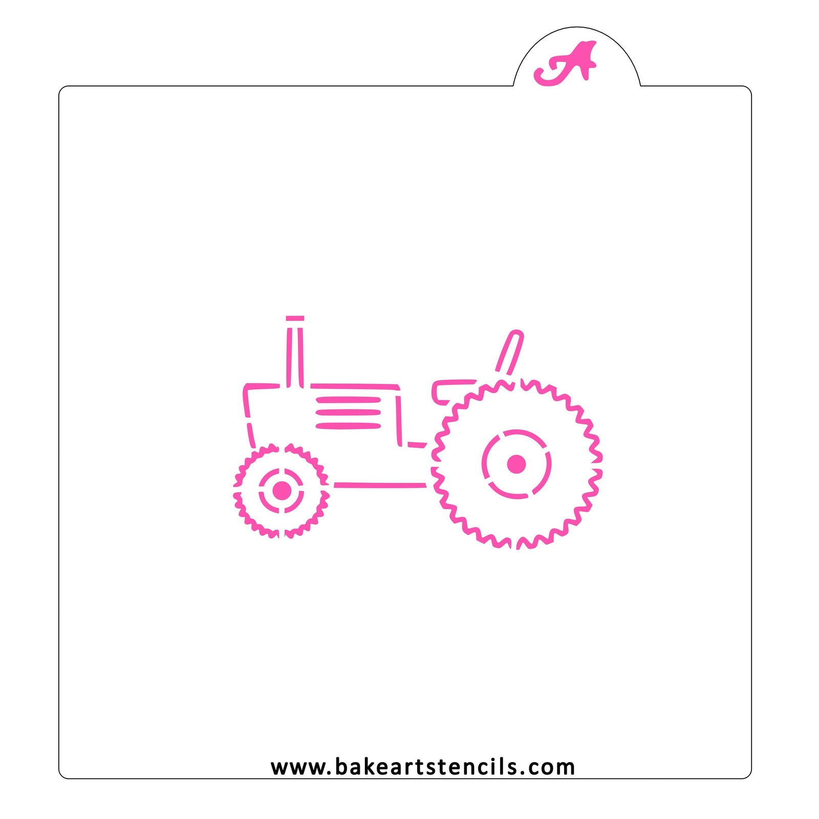 Tractor PYO Cookie Stencil bakeartstencil