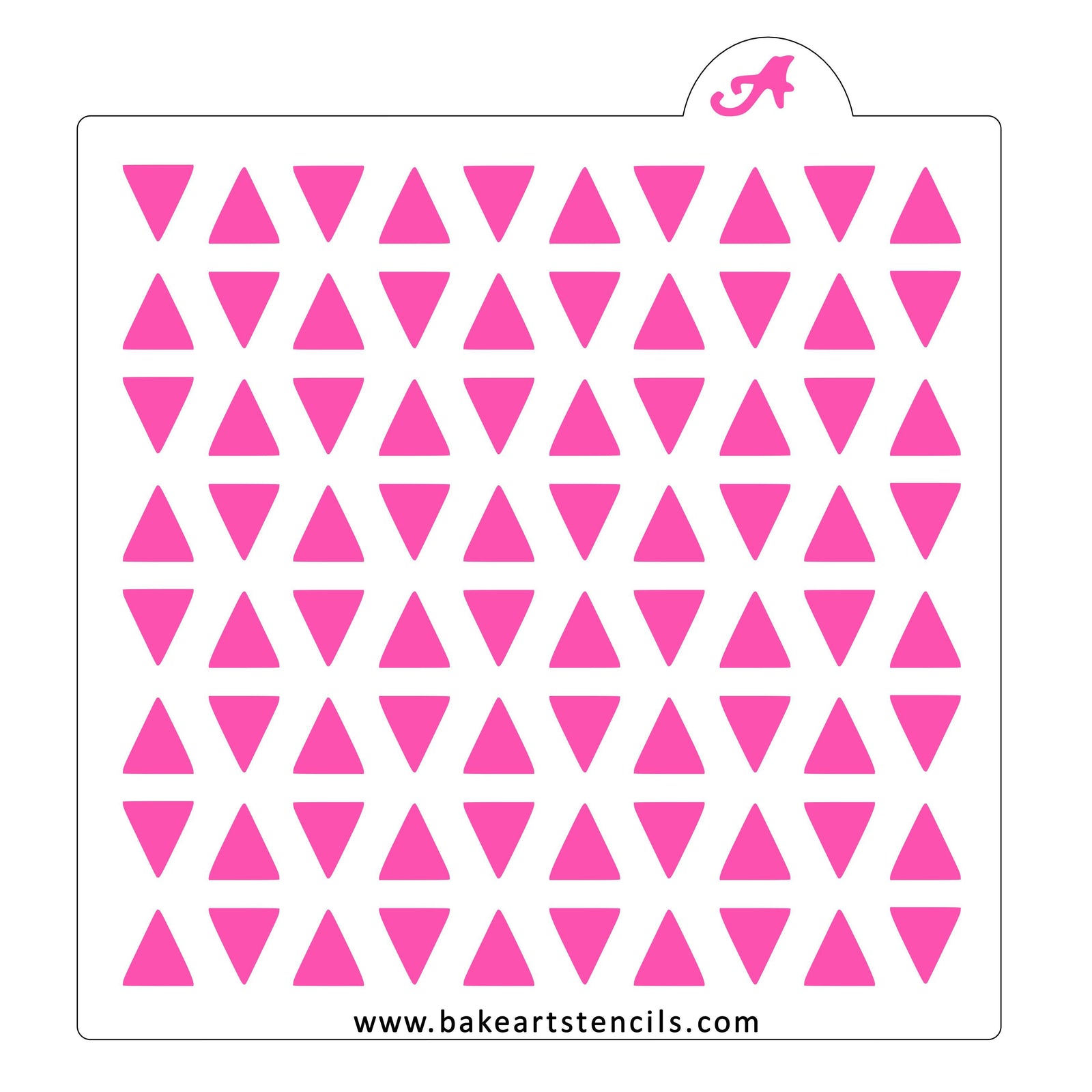 Triangle Trail Cookie Stencil bakeartstencil