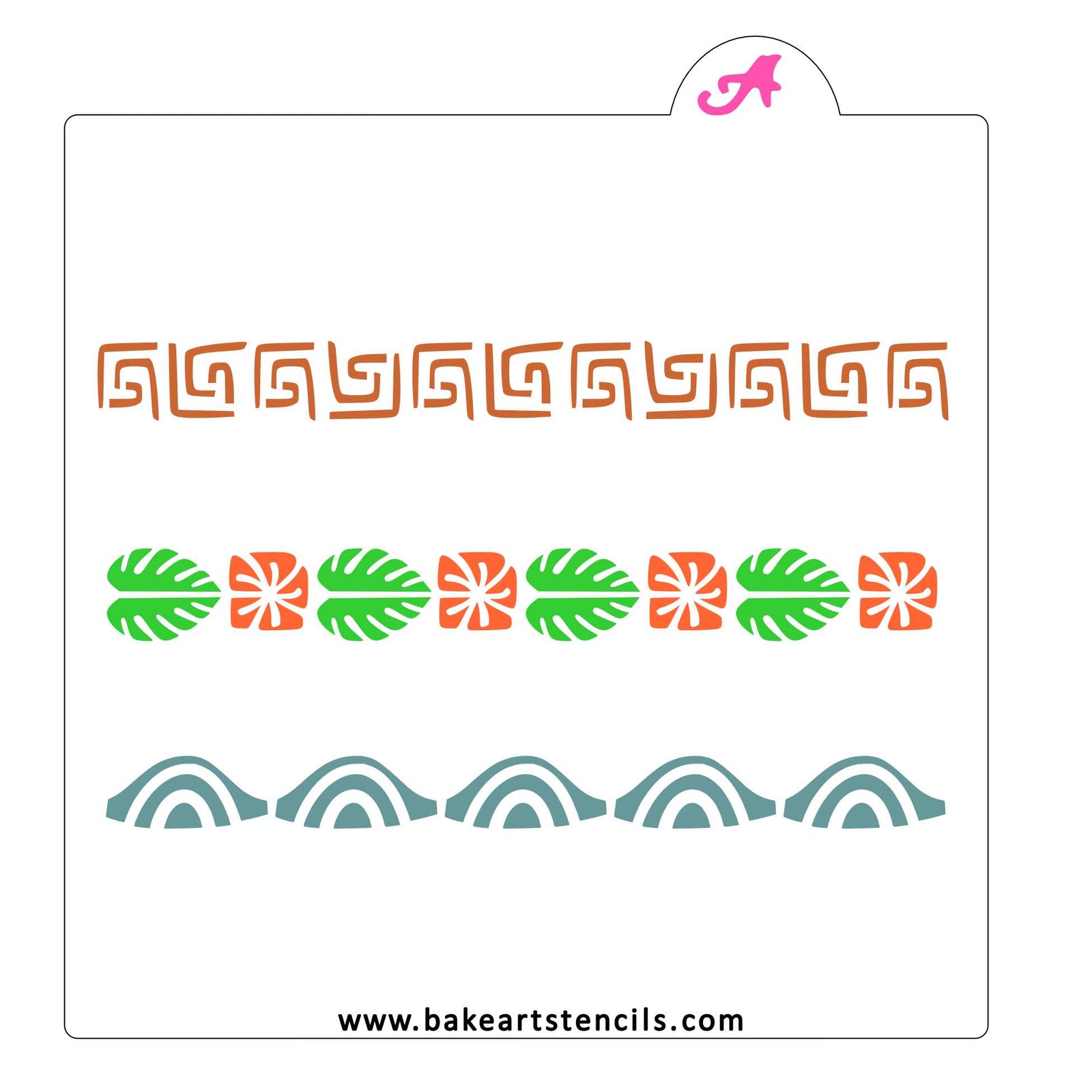 Tribal Tiki Bands Stencils bakeartstencil