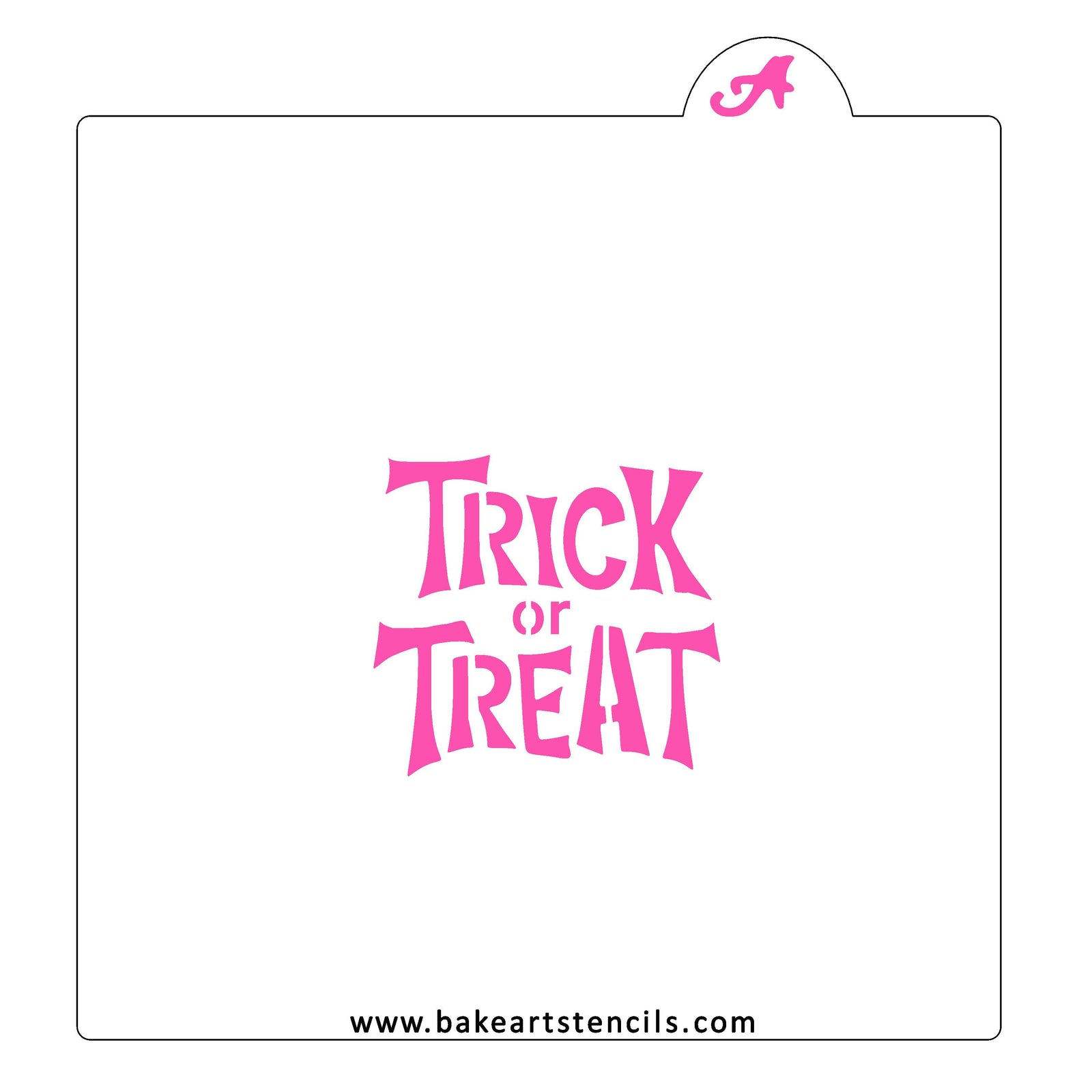 Tricky Trick or Treat Stencil bakeartstencil