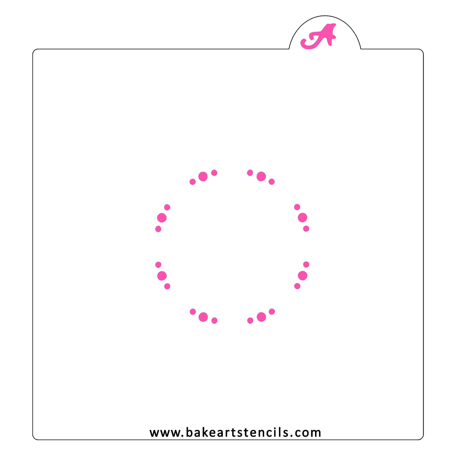 Triple Dots Border Cookie Stencil bakeartstencil