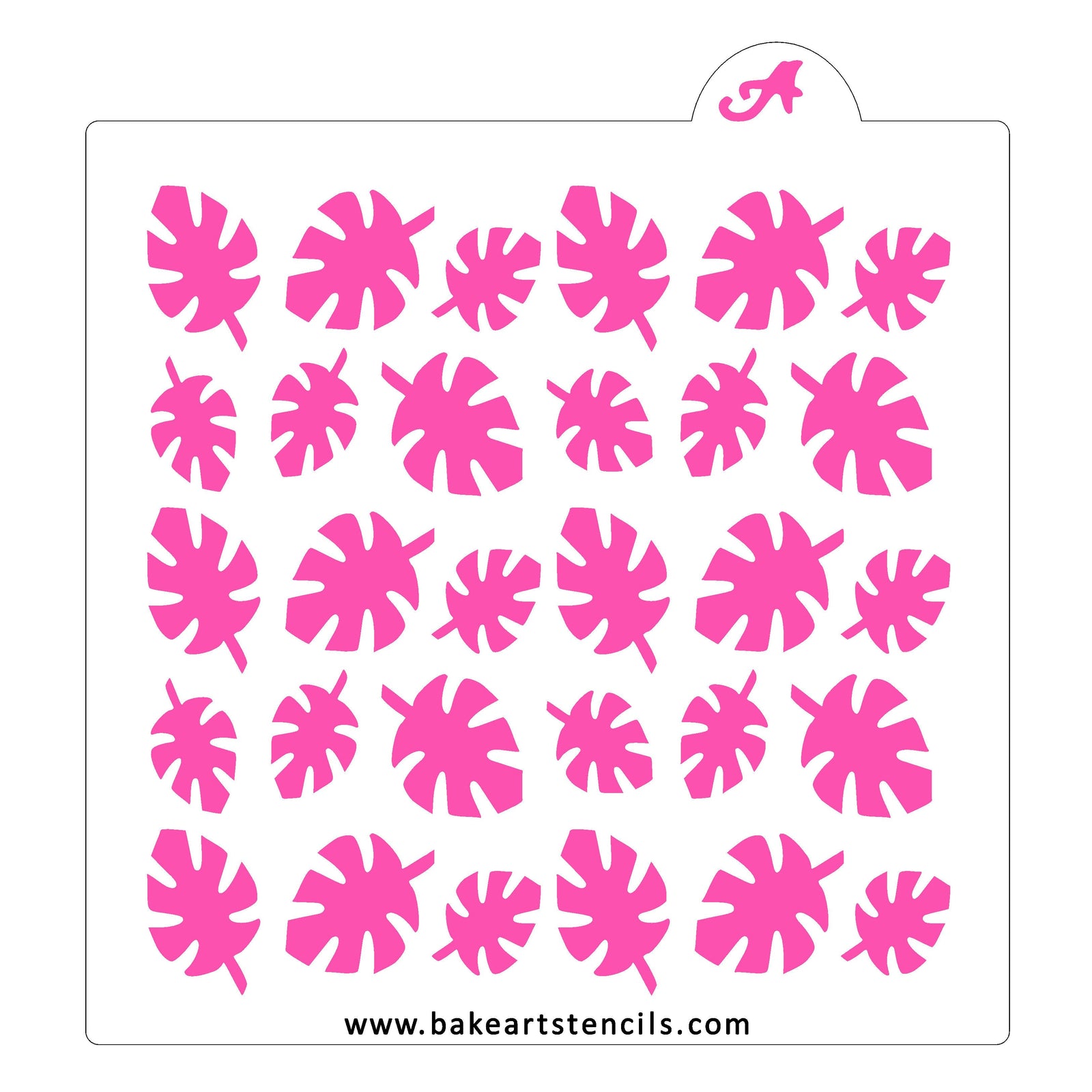 Tropical Leaf Pattern Stencil bakeartstencil