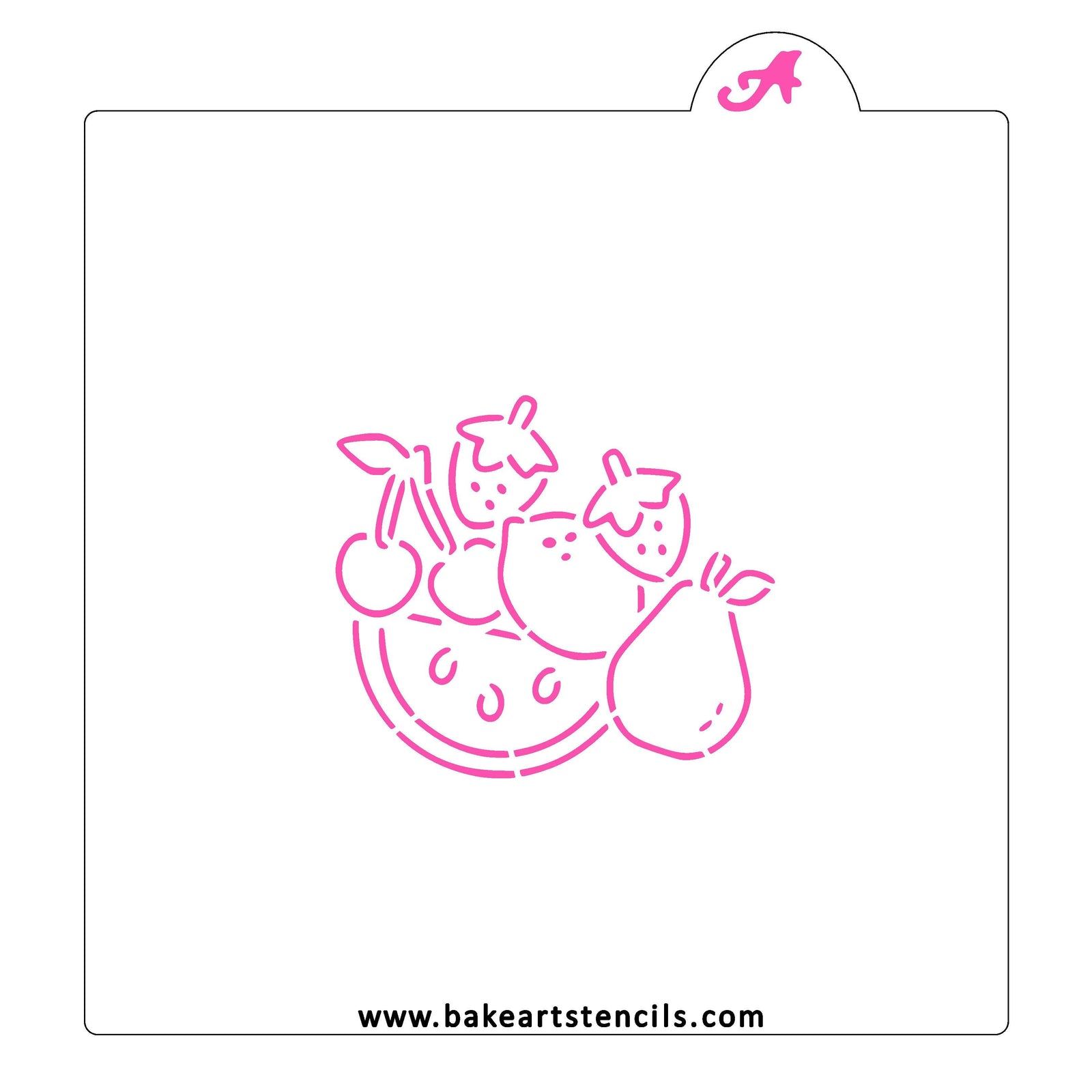 Tutti Fruit PYO Cookie Stencil bakeartstencil