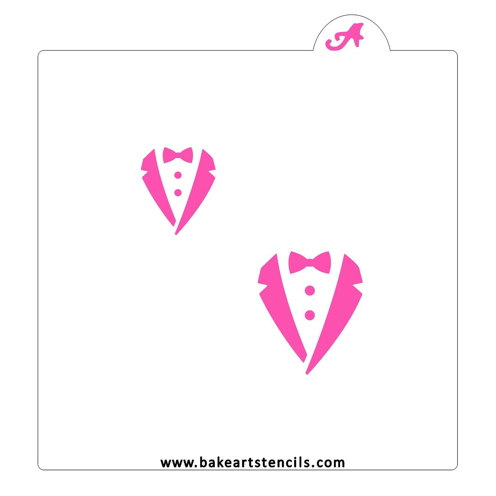 Tuxedo Cookie Stencil bakeartstencil