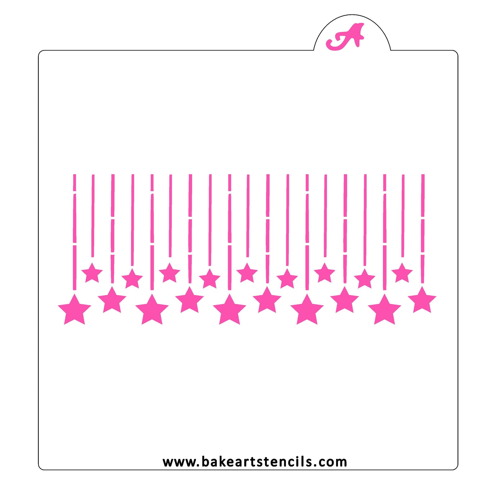 Twinkle Twinkle Stars Cookie Stencil bakeartstencil