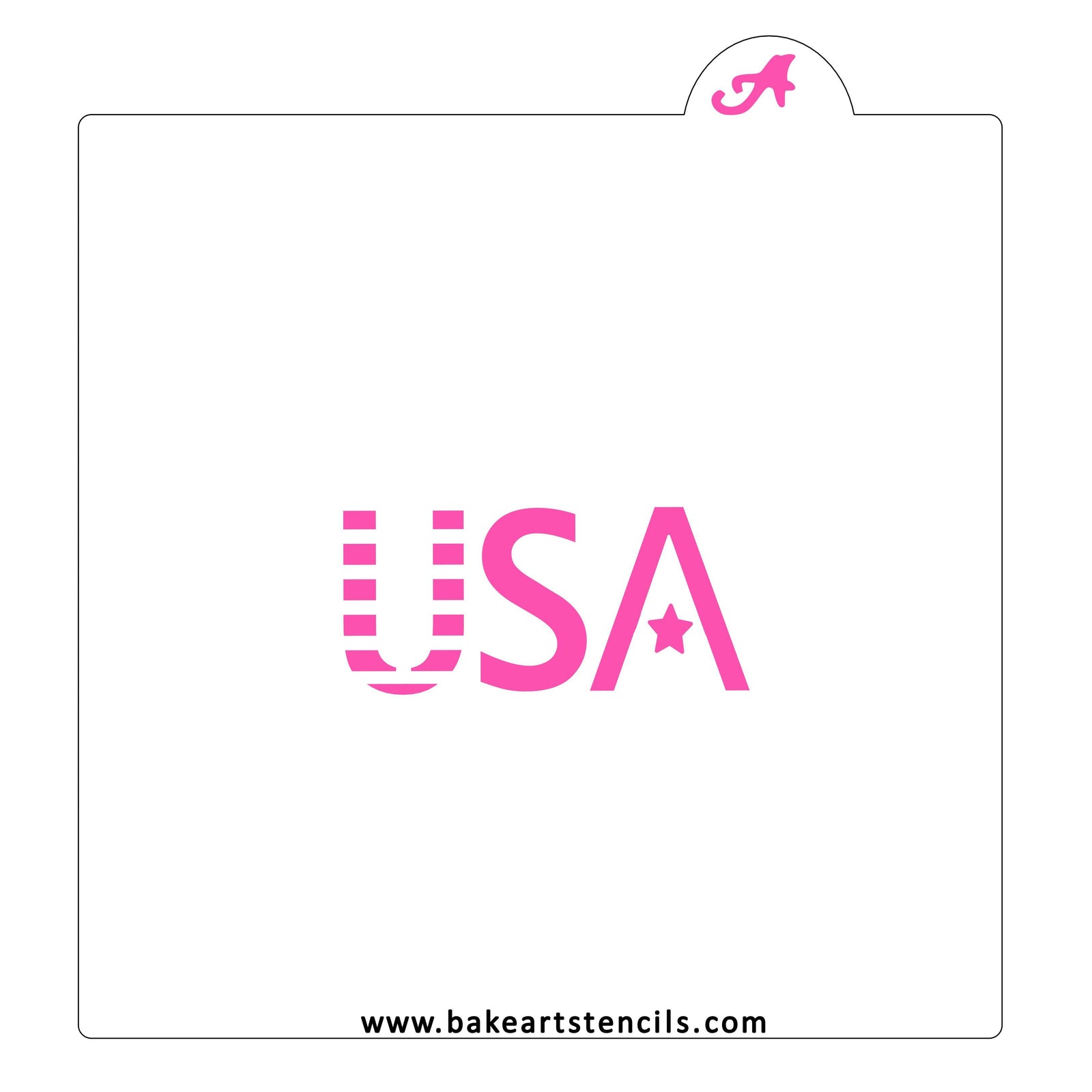 USA Cookie Stencil bakeartstencil