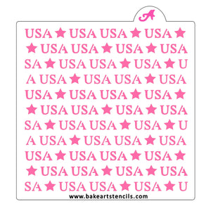USA Stars Pattern Cookie Stencil bakeartstencil