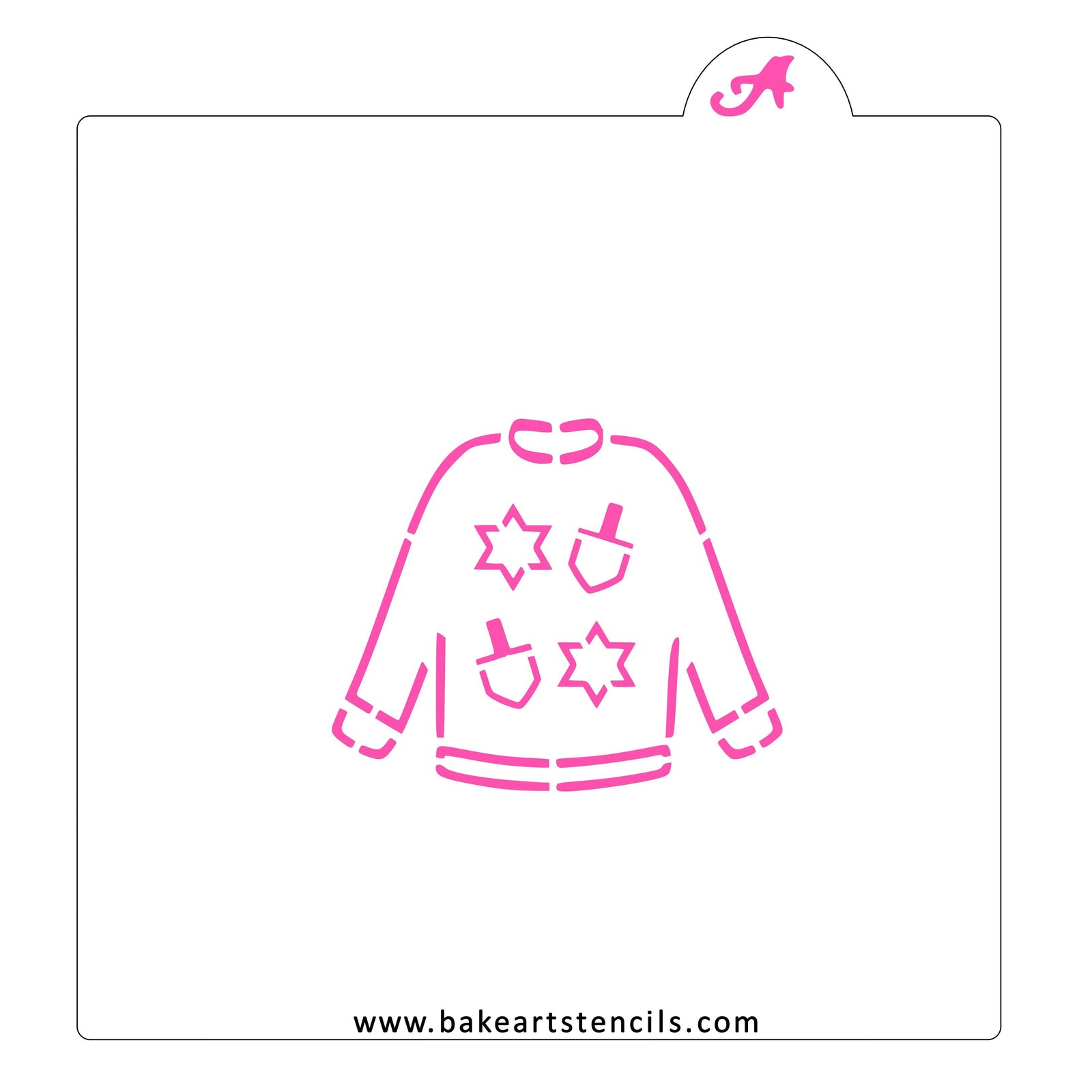 Ugly Hanukkah Sweater PYO Stencil bakeartstencil