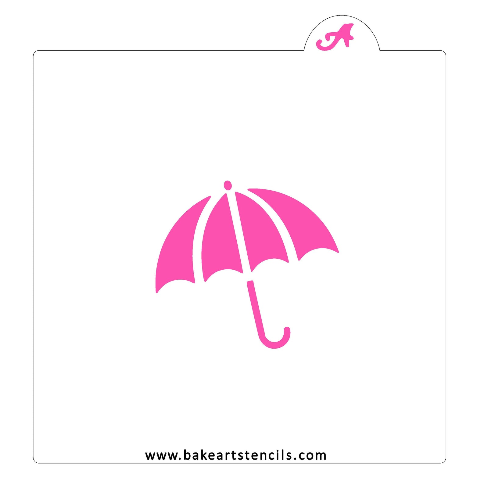 Umbrella Cookie Stencil bakeartstencil