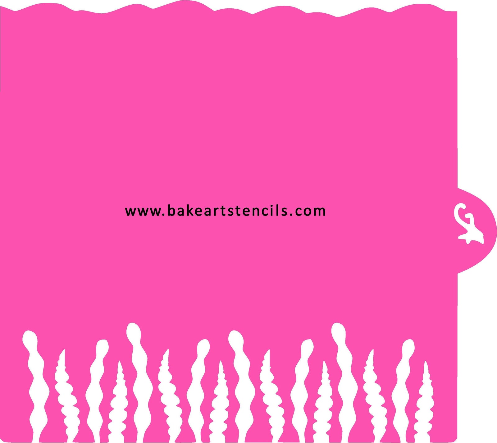 Under the Sea Edger Stencil bakeartstencil