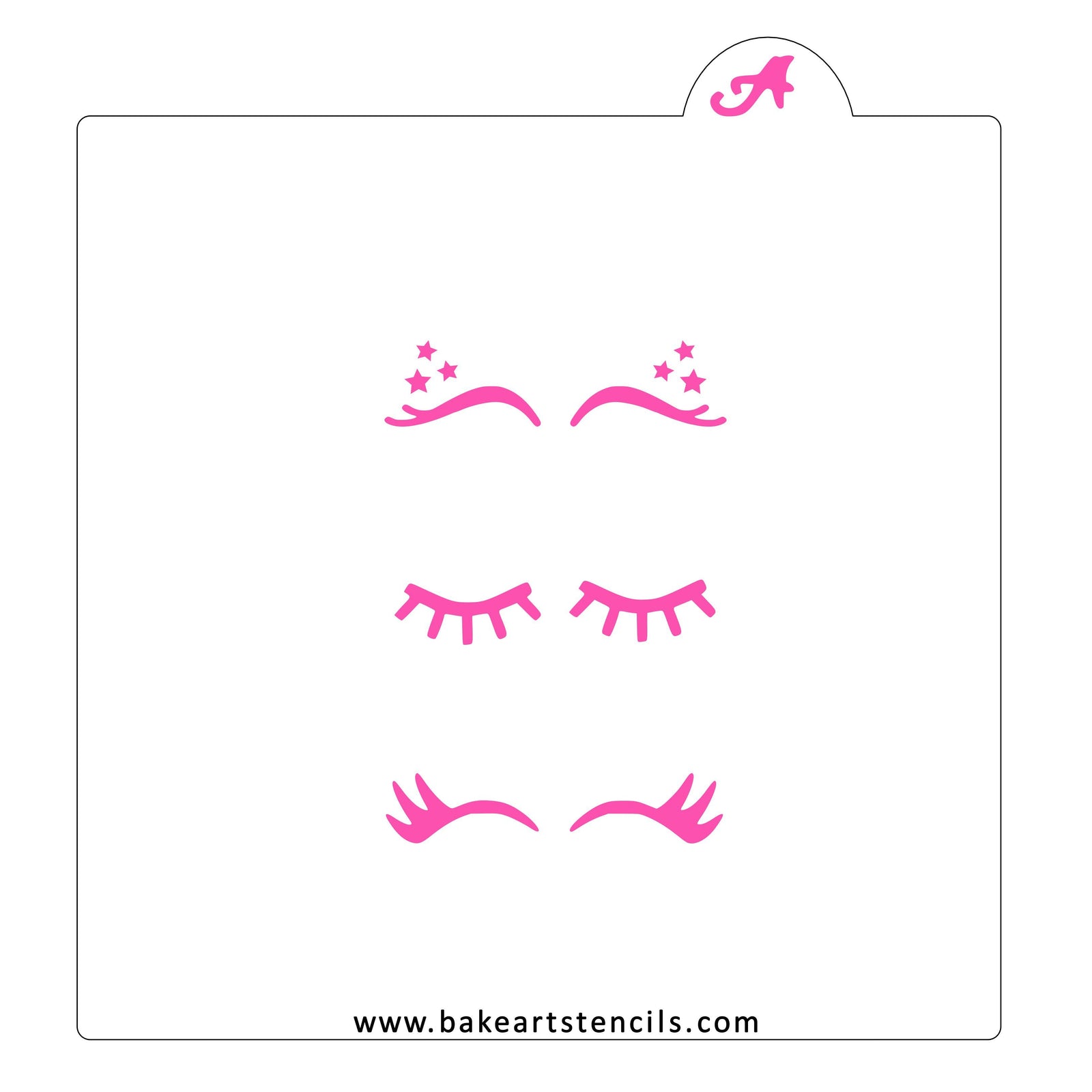 Unicorn Lashes Cookie Stencil bakeartstencil