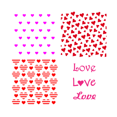 Valentine Love Themed Stencil Set bakeartstencil