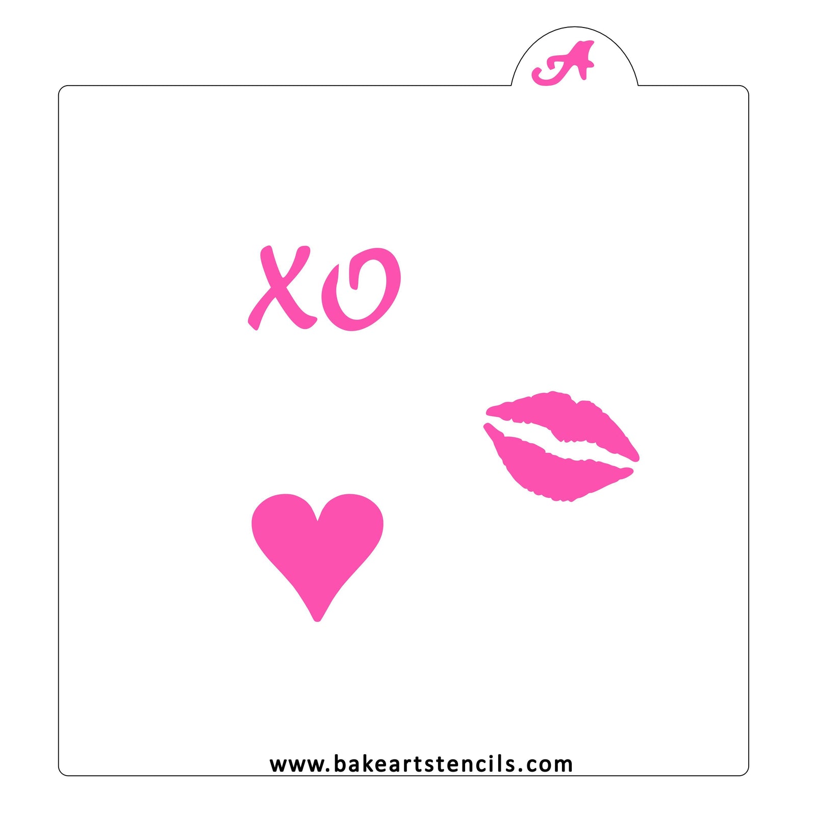 Valentine Oreo Stencil Set bakeartstencils