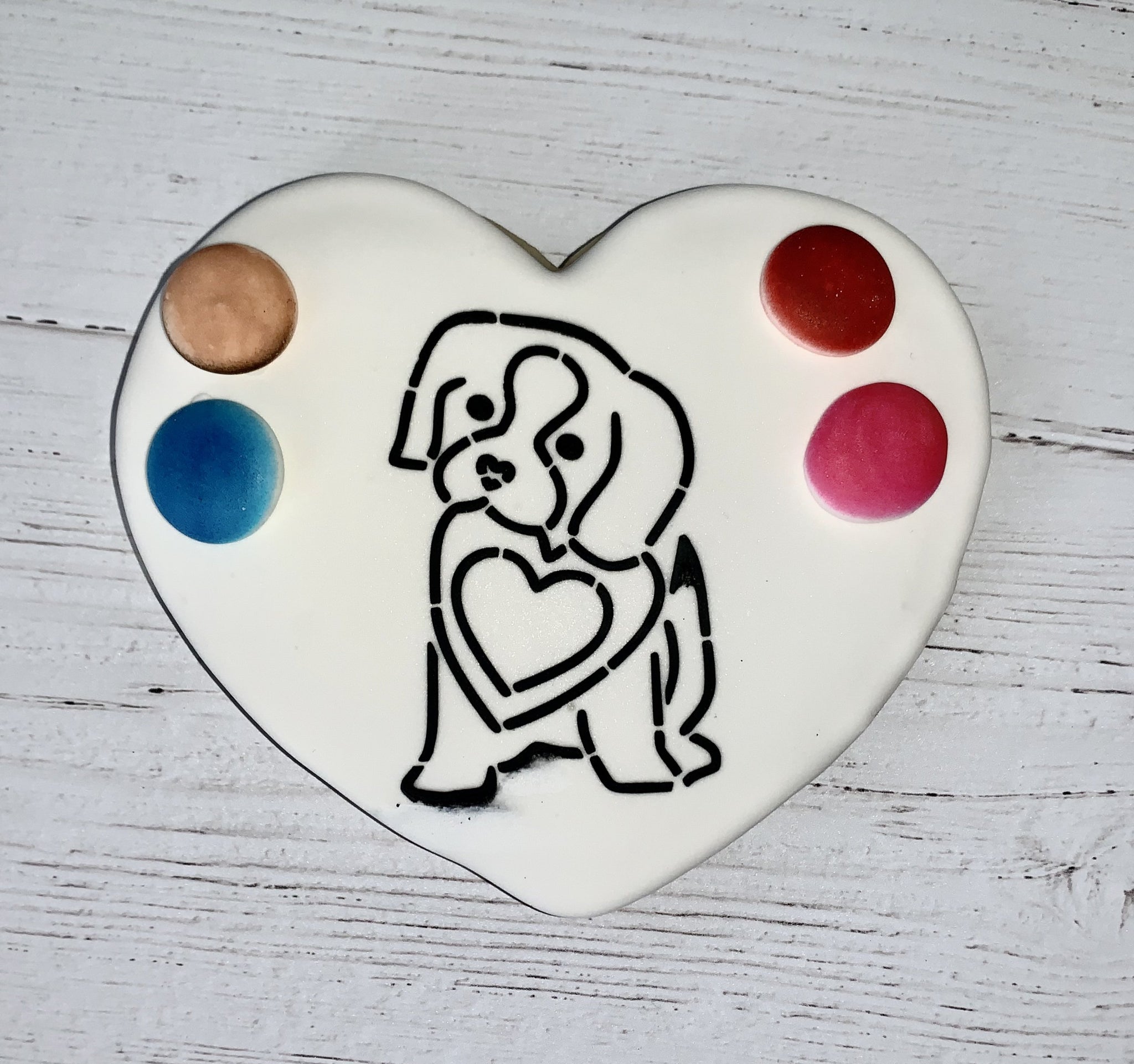 Swirl Valentine Heart Round Cookie Stencil Set by Designer Stencils