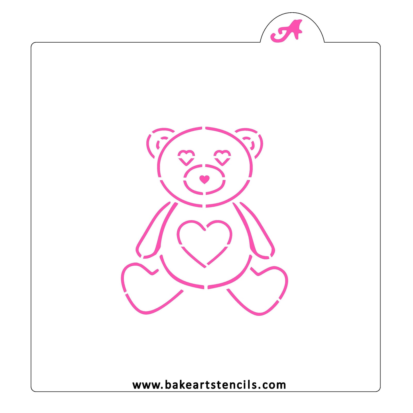 Valentines Bear PYO Stencil bakeartstencil