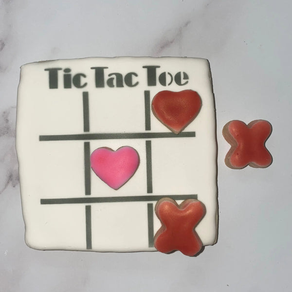 Tic Tac Toe Game Stencil - bakeartstencils