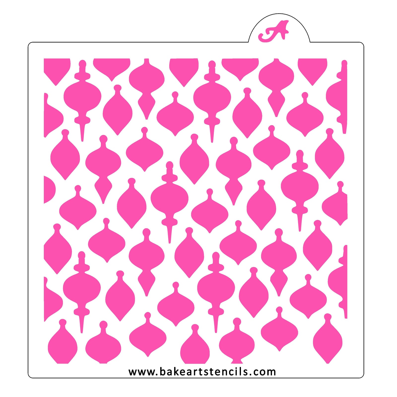 Vintage Ornament Pattern Stencil bakeartstencil