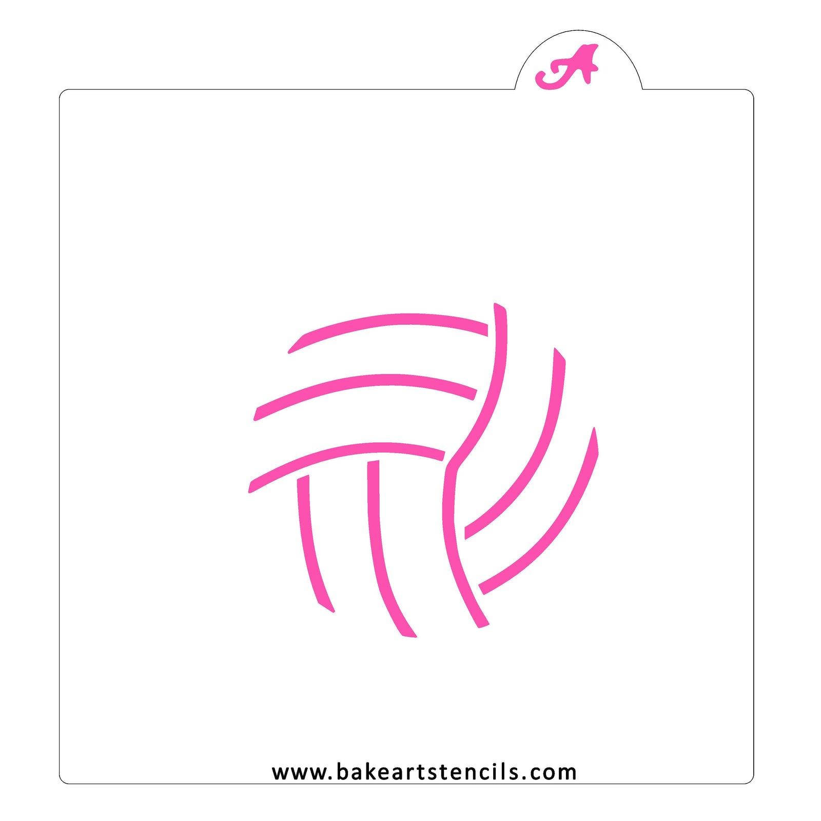 Volleyball Cookie Stencil bakeartstencil