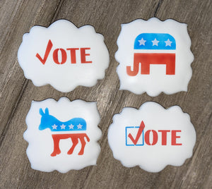 Vote Cookie Stencil bakeartstencil