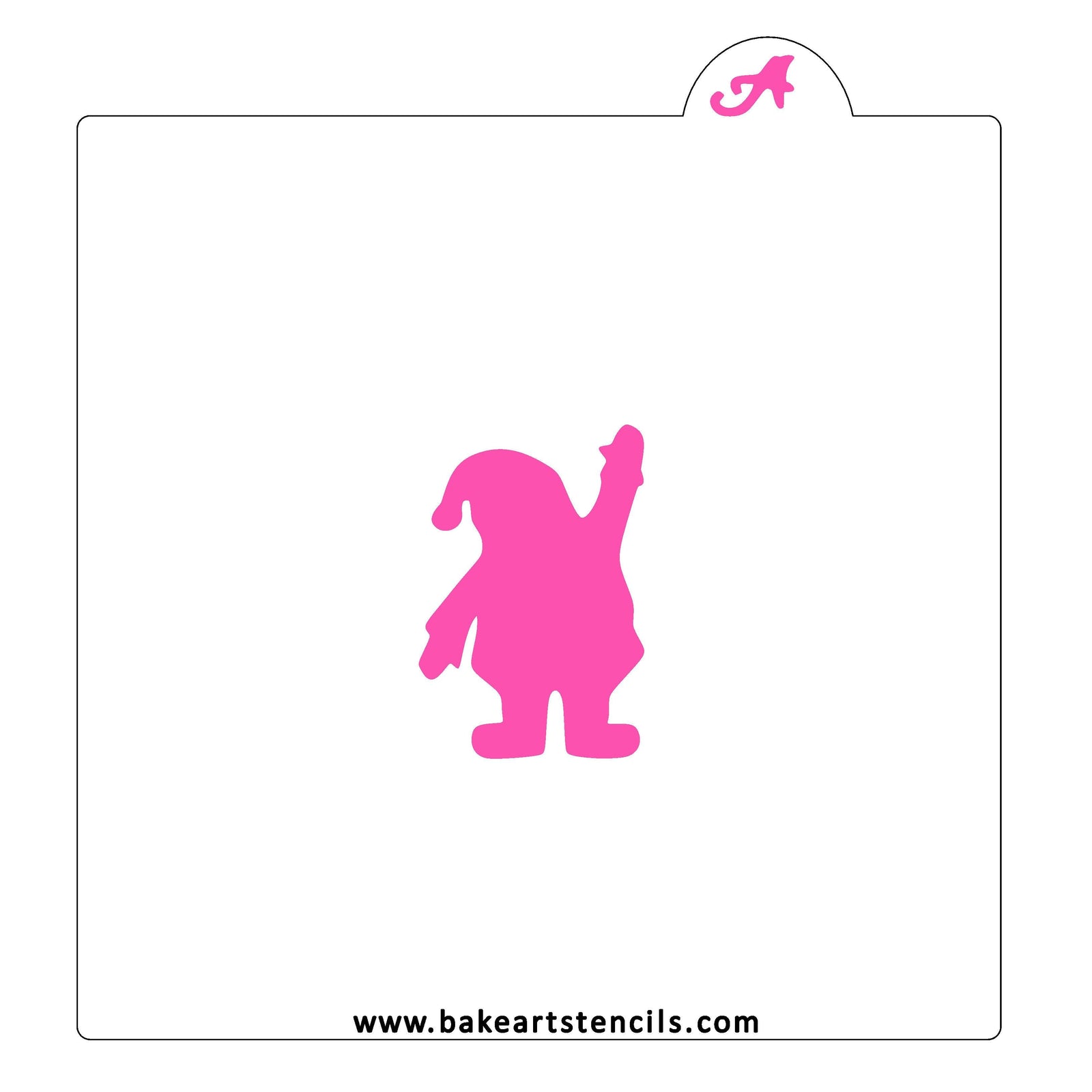 Waving Santa Cookie Stencil bakeartstencil