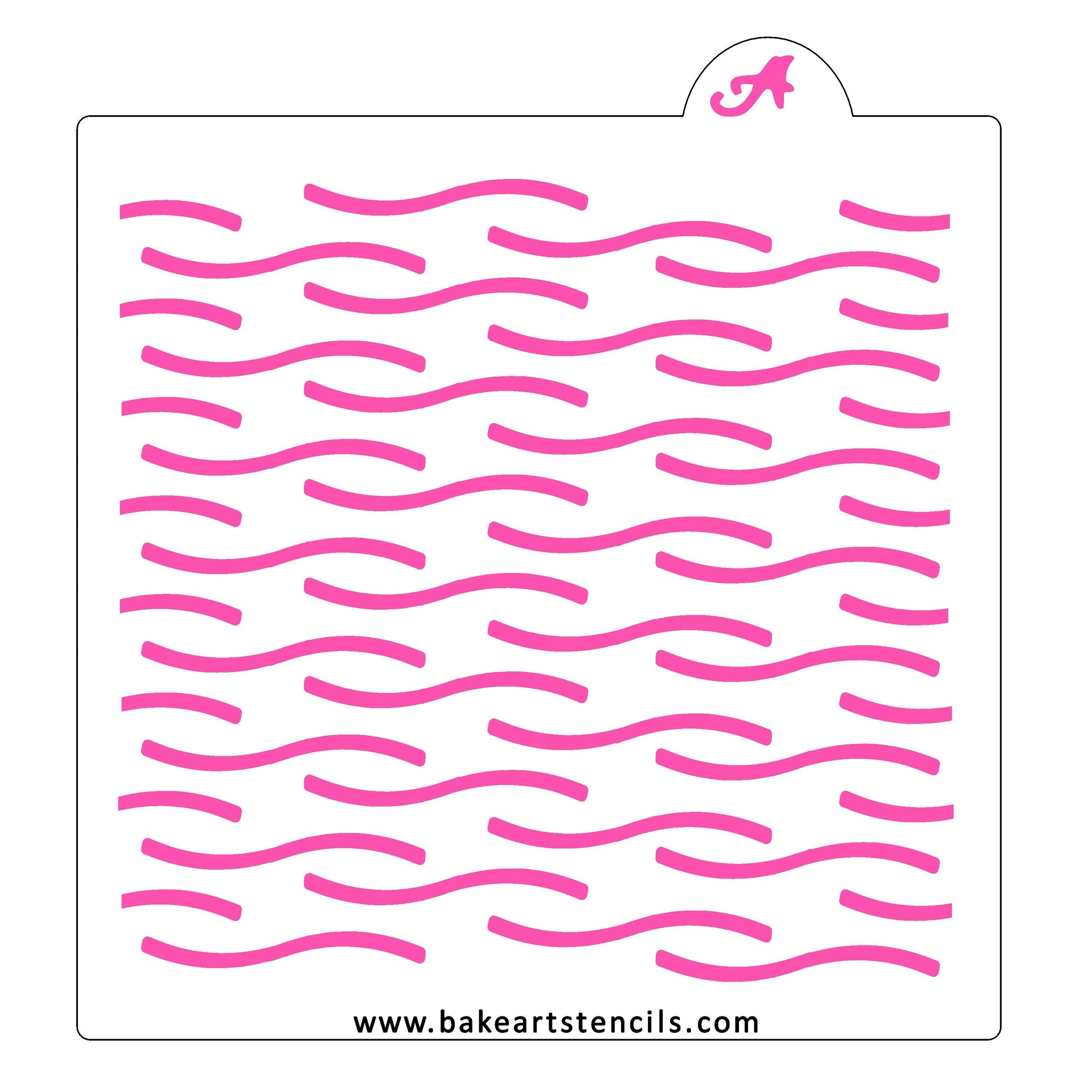 Wavy Mask Pattern Wavy Line Stencil