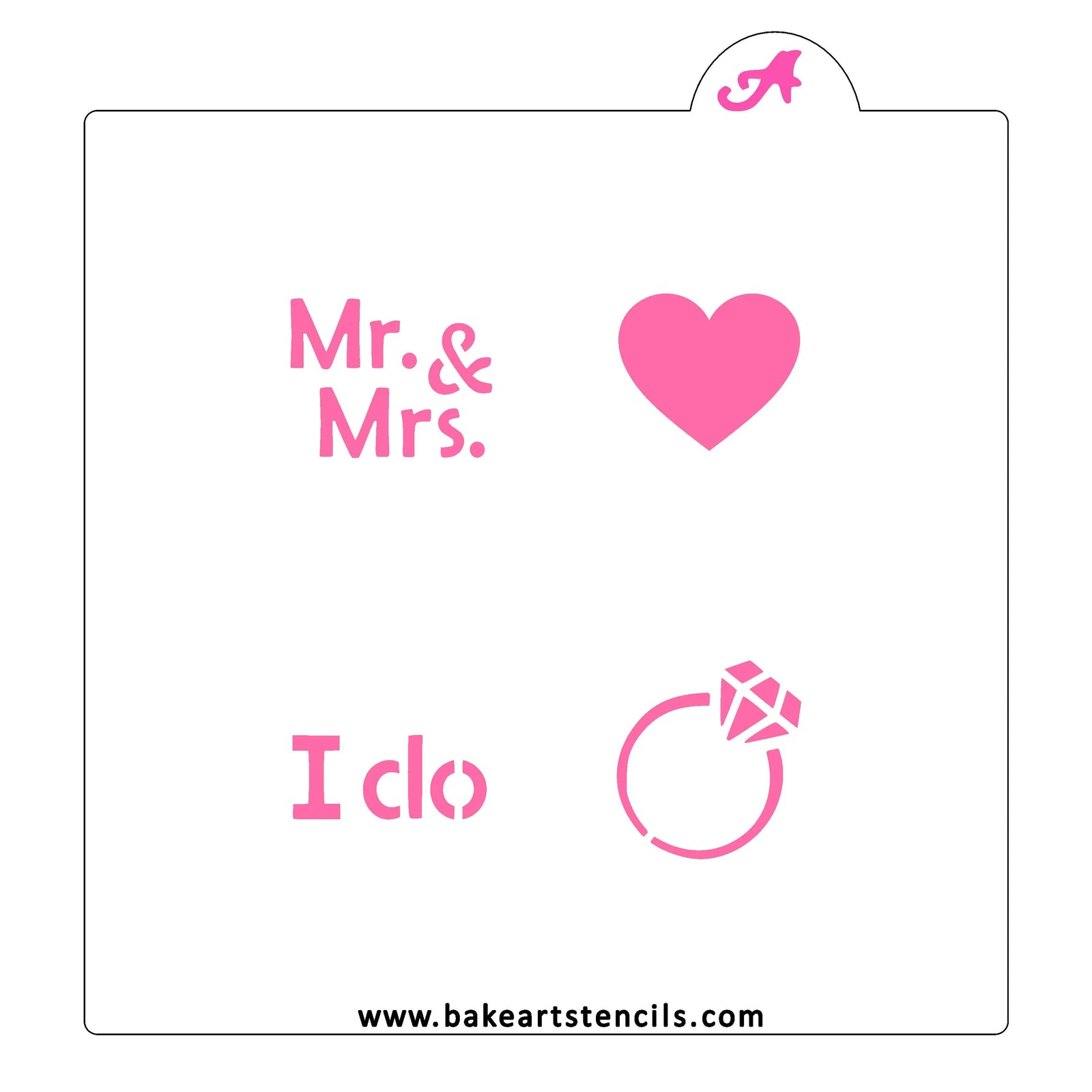 Wedding Oreo Stencil bakeartstencil