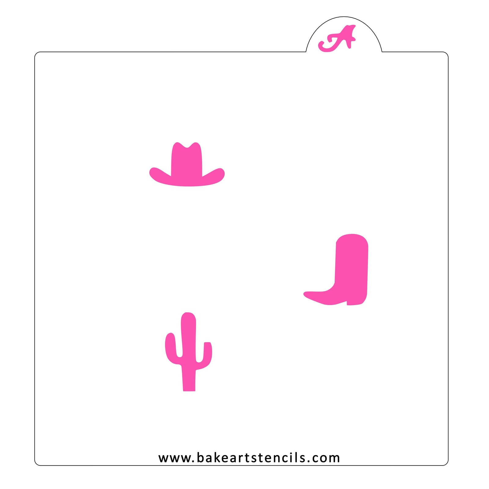 Western Oreo Stencil Set bakeartstencil