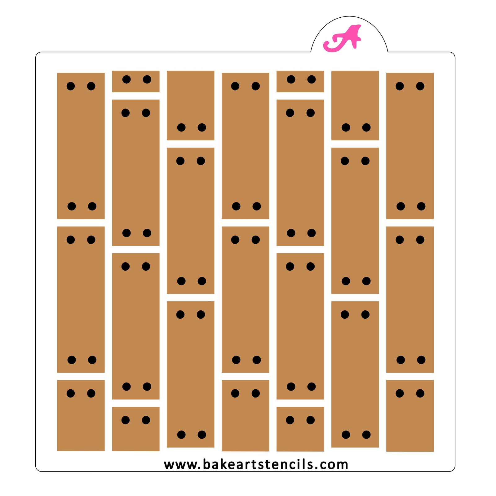 Wide Wood Floor Cookie Stencil Set bakeartstencils