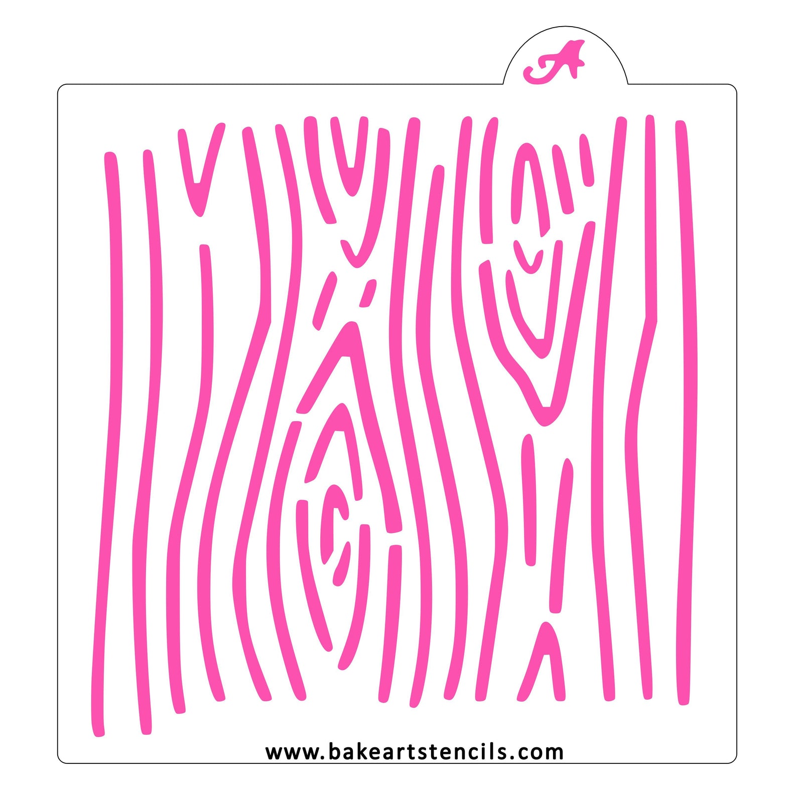 Wide Wood Grain Cookie Stencil bakeartstencil