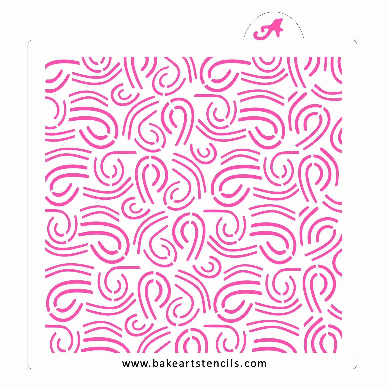 Windy Sky Pattern Cookie Stencil bakeartstencil