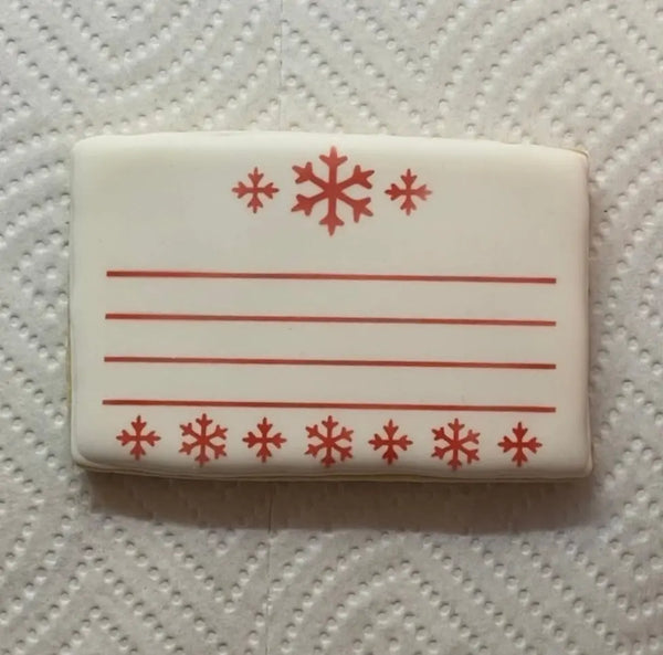 Winter Note Cookie Stencil - bakeartstencils