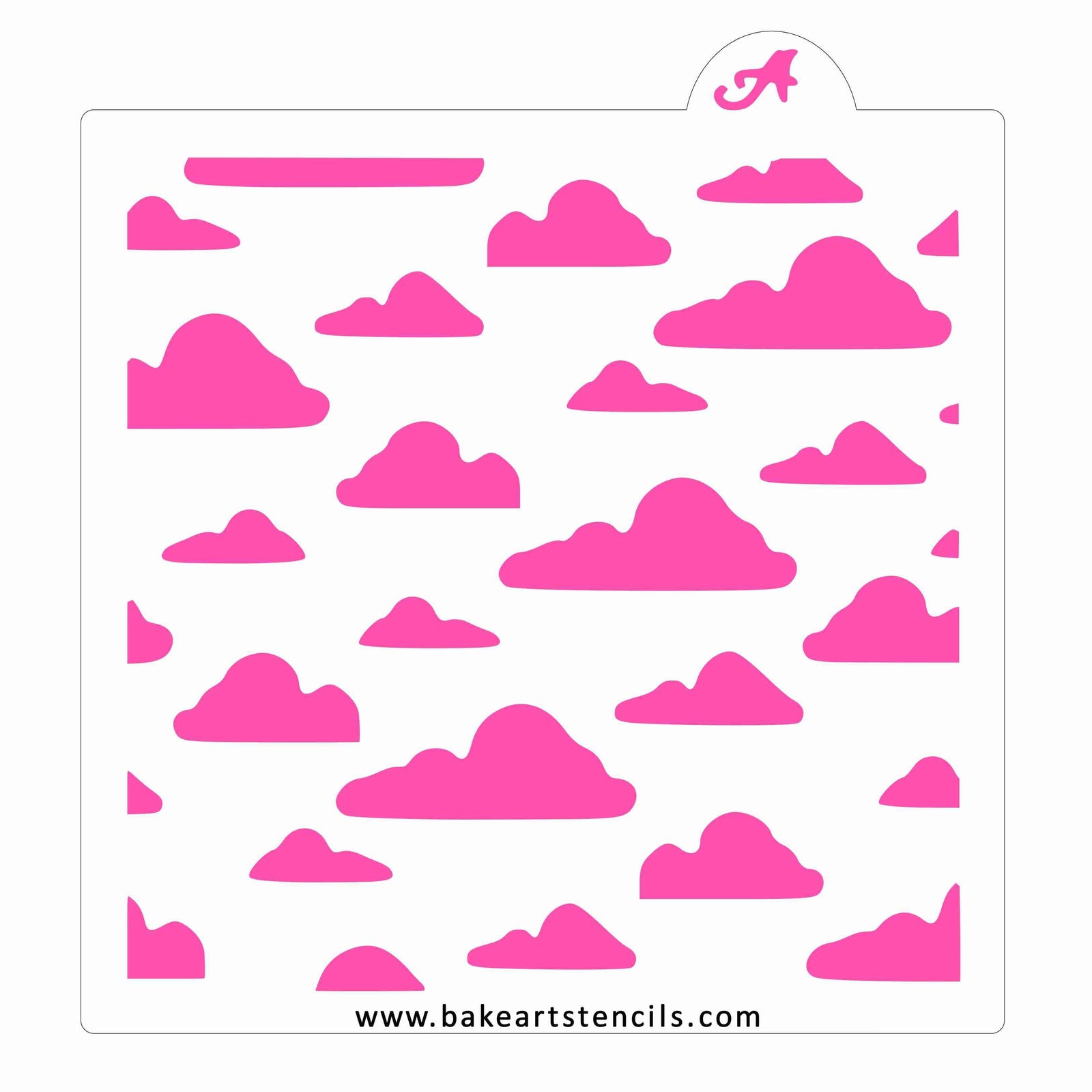 Wispy Cloud Pattern Stencil bakeartstencil