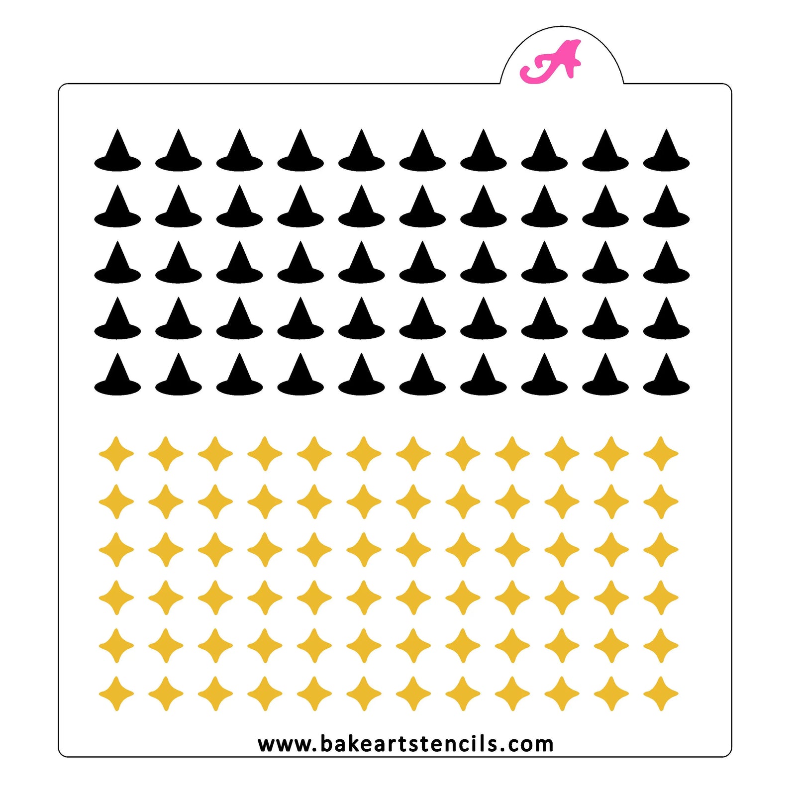 Witch Sprinkles Stencil bakeartstencil