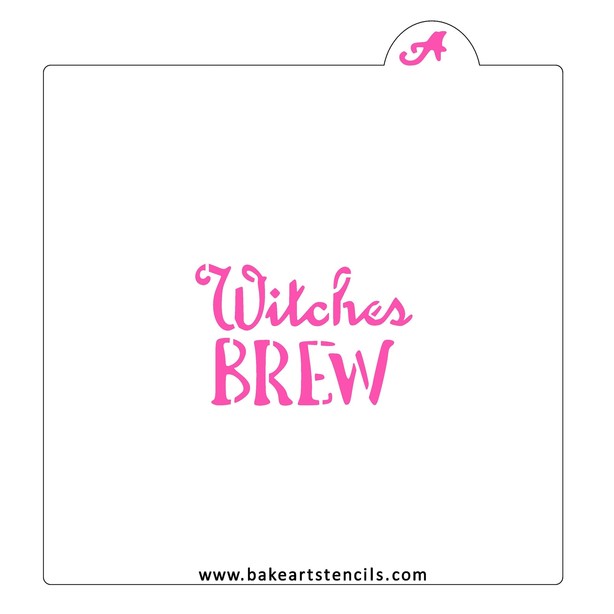 Witches Brew Cookie Stencil bakeartstencil