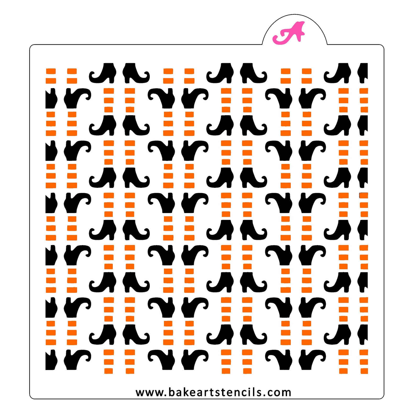 Witchy Witch Feet Pattern Stencil Set bakeartstencil