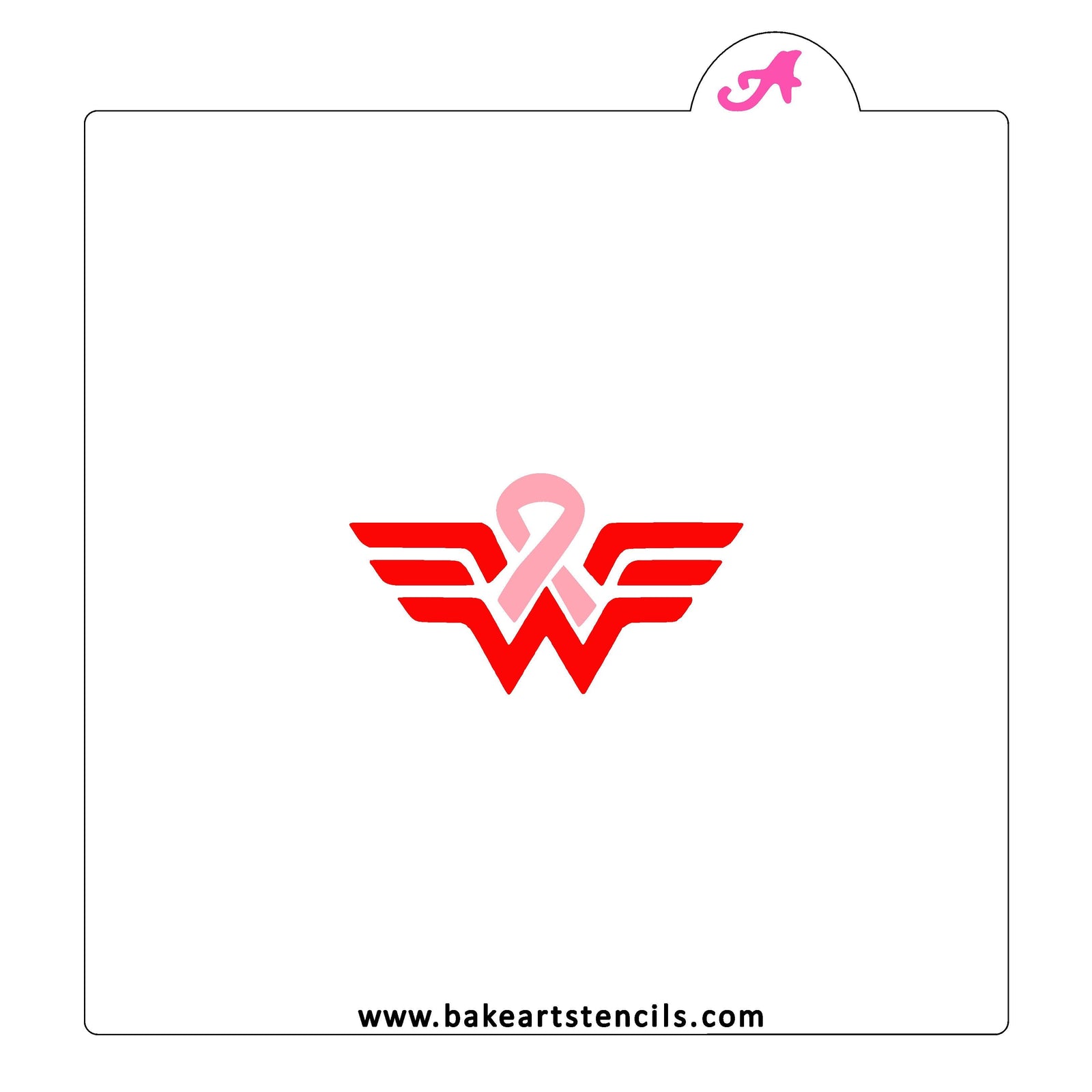 Wonder Ribbon Cookie Stencil bakeartstencil