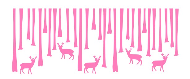 Woods and Deer Cake Stencil bakeartstencil