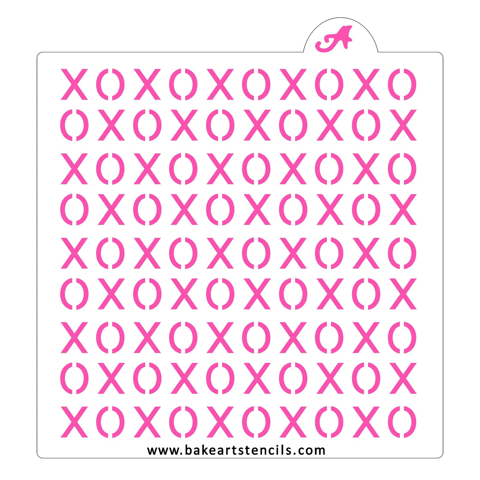 XOXO Pattern Cookie Stencil bakeartstencil