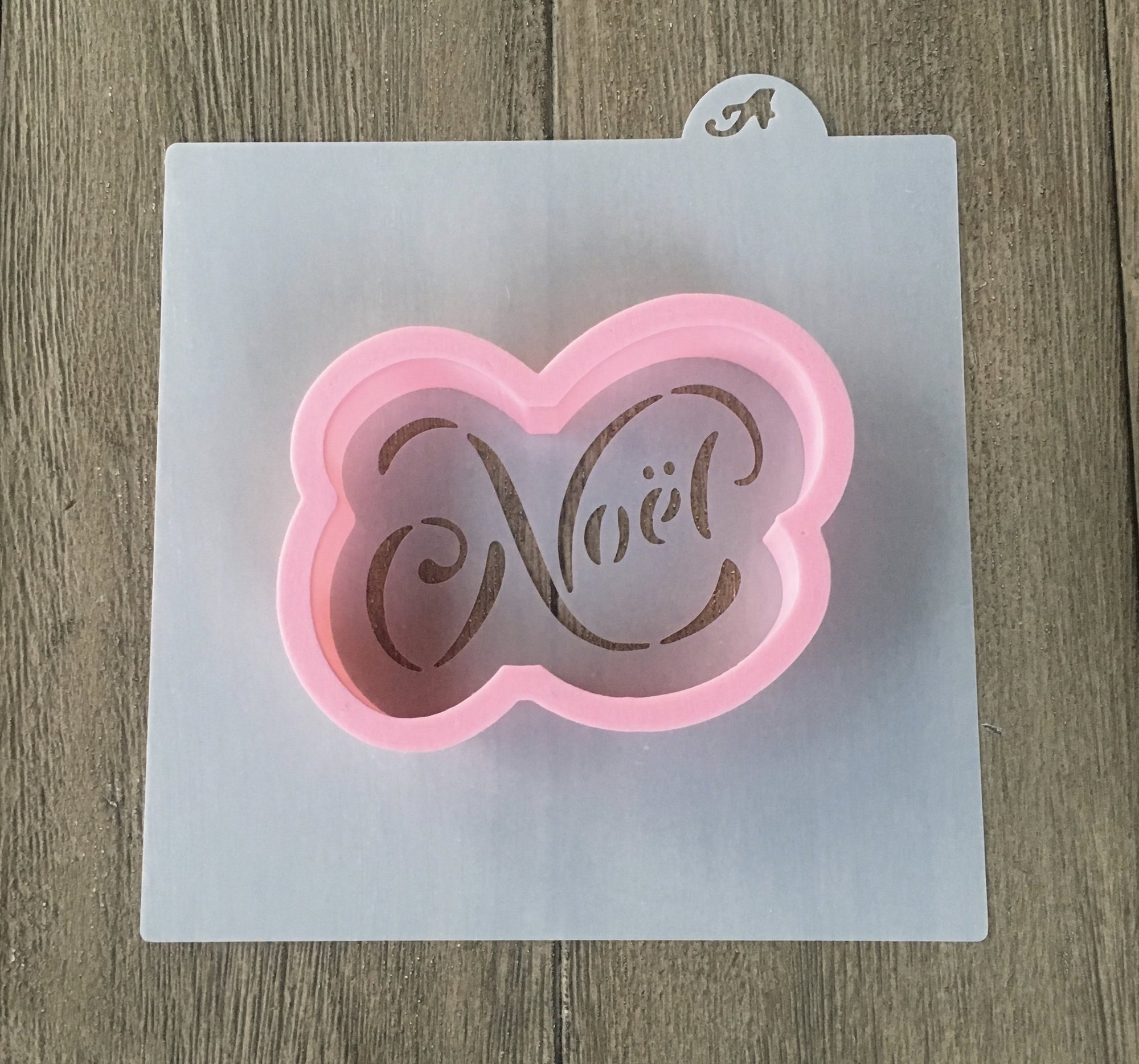 Noel Cookie Stencil with matching Cookie Cutter